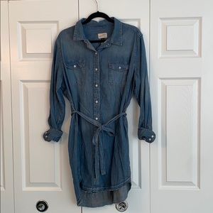 NWT Buttoned Long Sleeve Jean Dress